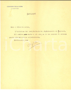 Autografo originale 1926 FIRENZE IL SALVIATINO Lettera Ugo OJETTI  CORRIERE DELLA SERA  Autografo 1