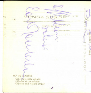 Autografo originale 1950 ca MADRID Attore Carlo TAMBERLANI  Cartolina postale  Autografo 1