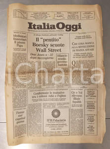 Giornale, rivista storica 1986 ITALIA OGGI Inchiesta Ivan Boesky  Boom della Borsa  Giornale anno I nÂ° 1 1