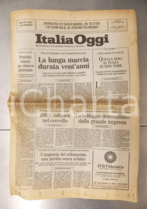 Giornale, rivista storica 1986 ITALIA OGGI Industrializzazione e sindacato ottuso  Giornale anno I n.0 1