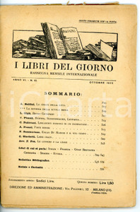 Giornale, rivista storica 1923 I LIBRI DEL GIORNO Antonio BALDINI Le chiavi della cittÃ   Anno VI nÂ° 10 1