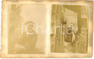 Fotografia d epoca originale 1900 ca MILANO Casa di ringhiera  Ritratti di gentiluomo  Lotto 2 foto VINTAGE 1