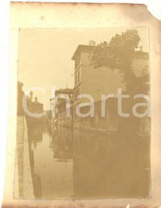 Fotografia d epoca originale 1900 ca MILANO PORTA TICINESE Veduta con chiesa S. Maria della Vittoria  Foto 1