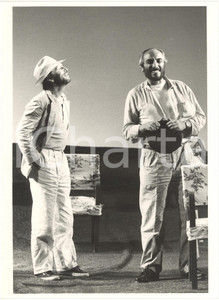 Fotografia d epoca originale 1985 ROMA Teatro Eliseo  Umberto ORSINI Pietro BIONDI in Miele selvatico 1