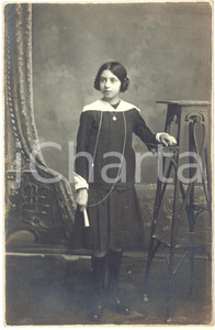 Fotografia d epoca originale 1914 VERONA Ritratto di Maria RIDOMI adolescente  Foto cartolina TONINETTI 1