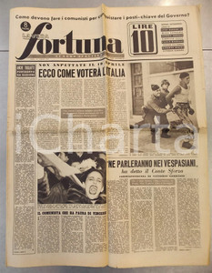 Giornale, rivista storica 1948 LA VERA FORTUNA Come voteranno gli italiani alle elezioni  Numero speciale 1