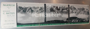Materiale pubblicitario d’epoca 1947 DOLOMITI Monte PAGANELLA  Rifugio C. Battisti  Pieghevole VINTAGE 1