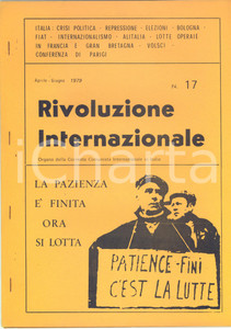Giornale, rivista storica 1979 RIVOLUZIONE INTERNAZIONALE  FIAT e rabbia operaia  Lotta ALITALIA Rivista 1