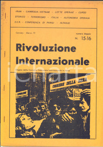 Giornale, rivista storica 1979 RIVOLUZIONE INTERNAZIONALE Autonomia Operaia  Sinistra extraparlamentare 1