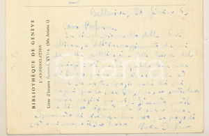 Autografo originale 1963 BELLERIVE CH Cartolina Alain DUFOUR per ringraziamento  Autografo 1