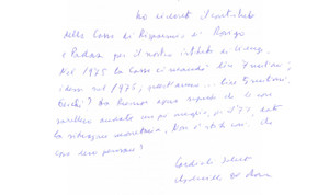 Autografo originale 1977 VICENZA Lettera Gabriele DE ROSA per contributo  Autografo 1