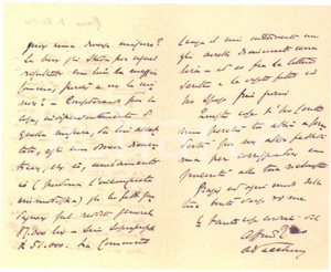 Autografo originale 1920 ROMA Arturo VECCHINI e un cliente vittima di un cialtrone  Autografo 1