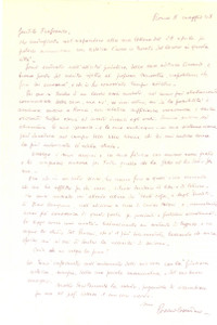 Autografo originale 1948 ROMA Lettera di Cosimo COSENTINO al lavoro per le edizioni Einaudi 1