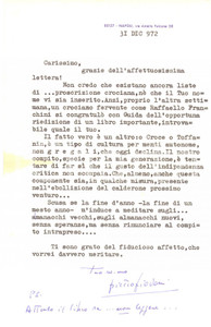 Autografo originale 1972 NAPOLI Pietro PIOVANI e il gusto per l indipendenza critica  AUTOGRAFO 1