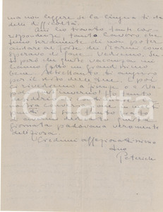 Autografo originale 1941 FIRENZE Eckart PETERICH ringrazia per l ospitalitÃ  a Padova  Autografo 1