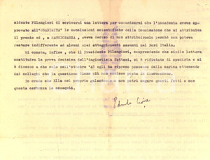 Autografo originale 1949 NAPOLI Lettera di Edmondo CIONE in lite per il Premio Torraca  Autografo 1