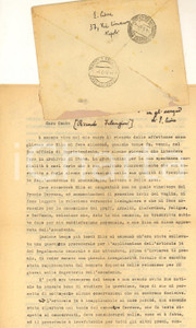 Autografo originale 1947 NAPOLI Edmondo CIONE al conte Filangieri per Premio Torraca  Autografo 1