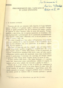 Libro, pubblicazione d epoca 1977 A. M. MOSCHETTI Precorrimenti del Vaticano II in Luigi Stefanini AUTOGRAFO 1