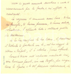Autografo originale 1946 NAPOLI Lettera Francesco SANTOROPASSARELLI per ringraziamento  Autografo 1