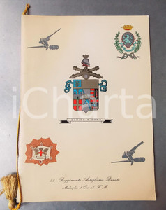 Oggetto da collezione cartaceo 1969 52Â° Reggimento ARTIGLIERIA PESANTE  Pubblicazione con calendario 1