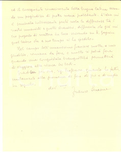 Autografo originale 1940 POIRINO Lettera Franco SIMONE per invio lavori a un collega  AUTOGRAFO 1