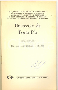 Libro, pubblicazione d epoca 1970 Pietro PIOVANI Porta Pia  Da un temporalismo all altro  Autografo 1