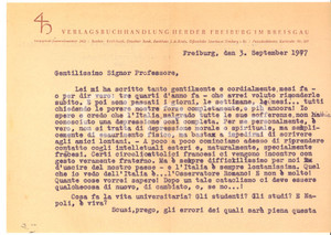Autografo originale 1947 FRIBURGO Lili SERTORIUS L Italia Ã¨ in una depressione completa  AUTOGRAFO 1