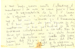 Autografo originale 1964 S. DOMENICO Padre Pasquale BORGOMEO ringrazia per un articolo  AUTOGRAFO 1