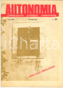 Giornale, rivista storica 1980 PADOVA  AUTONOMIA Speciale processo  Rivista comunista nÂ° 20 1