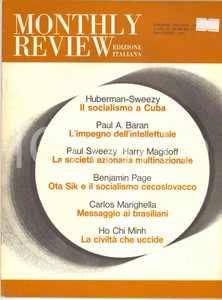 Giornale, rivista storica 1969 MONTHLY REVIEW Il socialismo a Cuba  Ota Sik  Rivista nÂ° 11 1