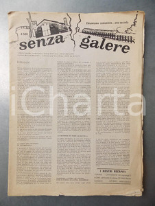 Giornale, rivista storica 1978 SENZA GALERE Lotta politica e carceri speciali  Giornale n. 23 1