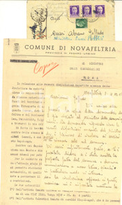 Manoscritto, lettera originale 1942 WW2 NOVAFELTRIA Lettera autista Alfredo CESARI per circolazione in guerra 1