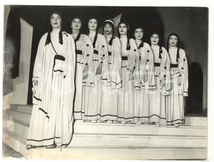 1955 ca AUTUN Théâtre Antique - Compagnia Marcel LUPOVICI - Coro dell' "Elettra"