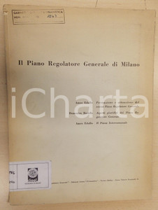 1955 MILANO Il piano regolatore generale - Edizioni rivista URBANISTICA - 52 pp. ATTENZIONE: Il volume reca la segnatura "Gabinetto di Urbanistica - Politecnico di Milano" tuttavia la Societ&agrave; dispone di liberatoria per la commercializzazione e la libera circolazione del volume stesso, trattandosi di parziale dismissione autorizzata di biblioteca. Edizioni di "Urbanistica" - Torino.DIMENSIONI: 24x32 cmPAGINE: 52 CONDIZIONI: VERY POOR (parziale distacco della coperta; macchie e lieve ingiallimento in copertina)    originale e autentica 1
