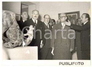 1955 ROMA Giovanni GRONCHI alla VII Quadriennale d'Arte - Foto DANNEGGIATA