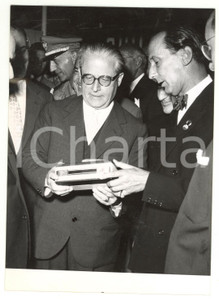 1955 MILANO Giovanni GRONCHI inaugura la Mostra della Radio - FOTO 13x18 cm