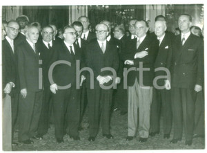 1958 ROMA Giovanni GRONCHI al Senato per presentazione auguri di Natale *Foto
