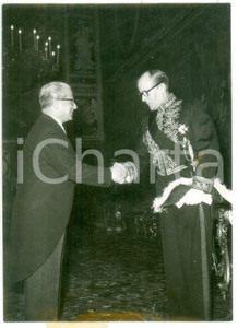 1956 ROMA Stretta di mano tra Giovanni GRONCHI e Johan BECK FRIIS - Foto 13x18
