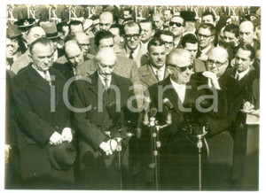 1956 ROMA Giovanni GRONCHI al rientro dagli Stati Uniti - Foto 18x13 cm