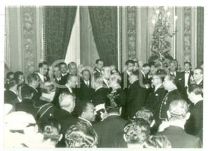 1958 ROMA Giovanni GRONCHI presenta auguri natalizi al Corpo Diplomatico *Foto