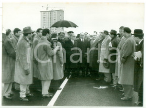1958 MILANO Viale Certosa - Giovanni GRONCHI inaugura CAVALCAVIA DEL GHISALLO
