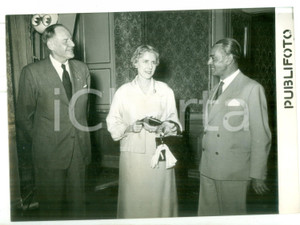 1954 ROMA Gaetano MARTINO a colloquio con Robert MURPHY *Foto 18x13
