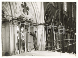 1959 LONDON Restoration work of WESTMINSTER ABBEY - Photo 20x15