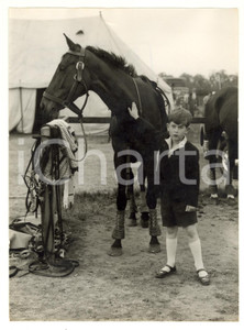 1956 SMITHS LAWN - WINDSOR GREAT PARK Child Prince CHARLES patting a horse