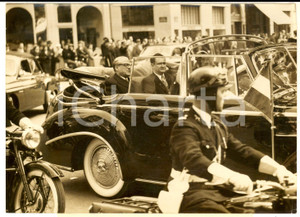1956 PARIS Giovanni GRONCHI in automobile verso l'Eliseo - Foto 18x13 cm