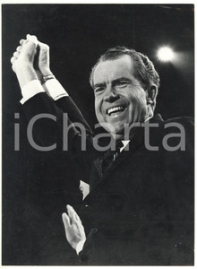 Fotografia d epoca originale 1968 NEW YORK Madison Square Garden  Richard NIXON vince elezioni presidenziali 1