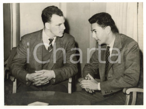 1957 LEEDS - JUVENTUS John CHARLES with chief of his club Umberto AGNELLI