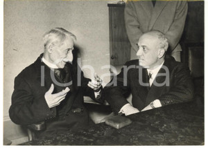 Fotografia d epoca originale 1959 ROMA  DC Amintore FANFANI a colloquio con don Luigi STURZO Foto 18x13 1
