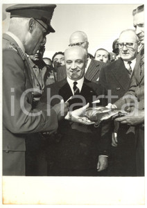 Fotografia d epoca originale 1959 EL ALAMEIN Amintore FANFANI inaugura il SACRARIO Foto 13x18 cm 1
