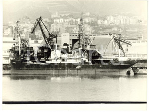1965 ca PORTO DI GENOVA Nave VALGARDENA trasporto prodotti chimici *Foto 24x18